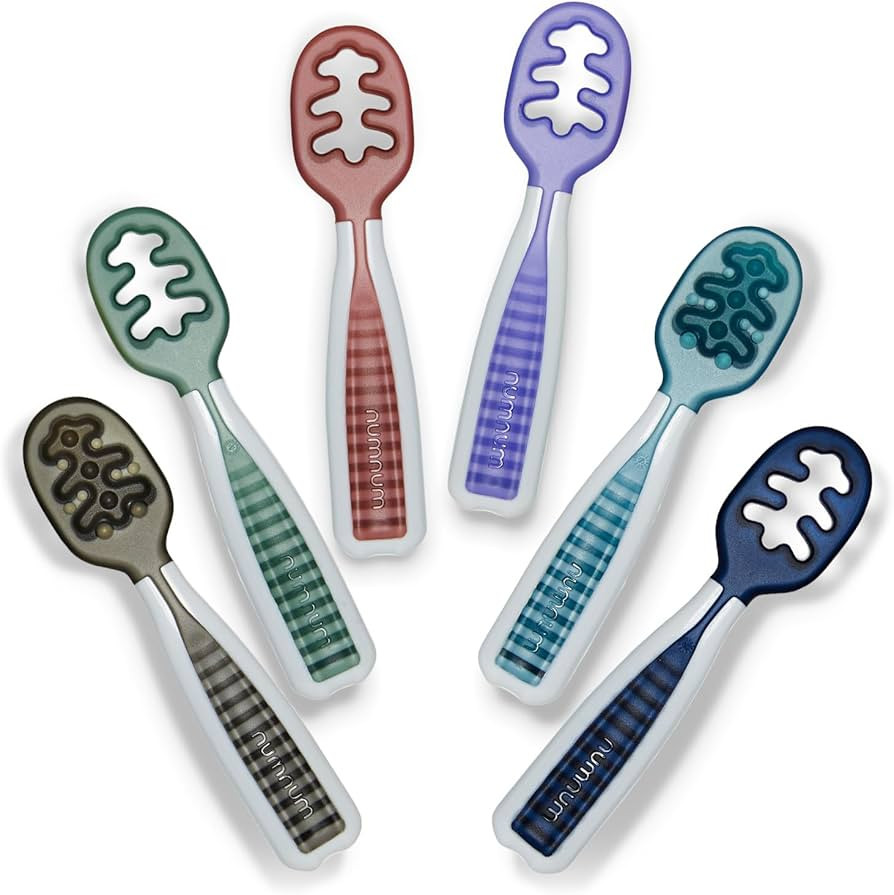 NumNum Baby Spoons Set, Baby Essentials Pre-Spoon GOOtensils for 6+ Months, First Stage Self-Feed... | Amazon (US)