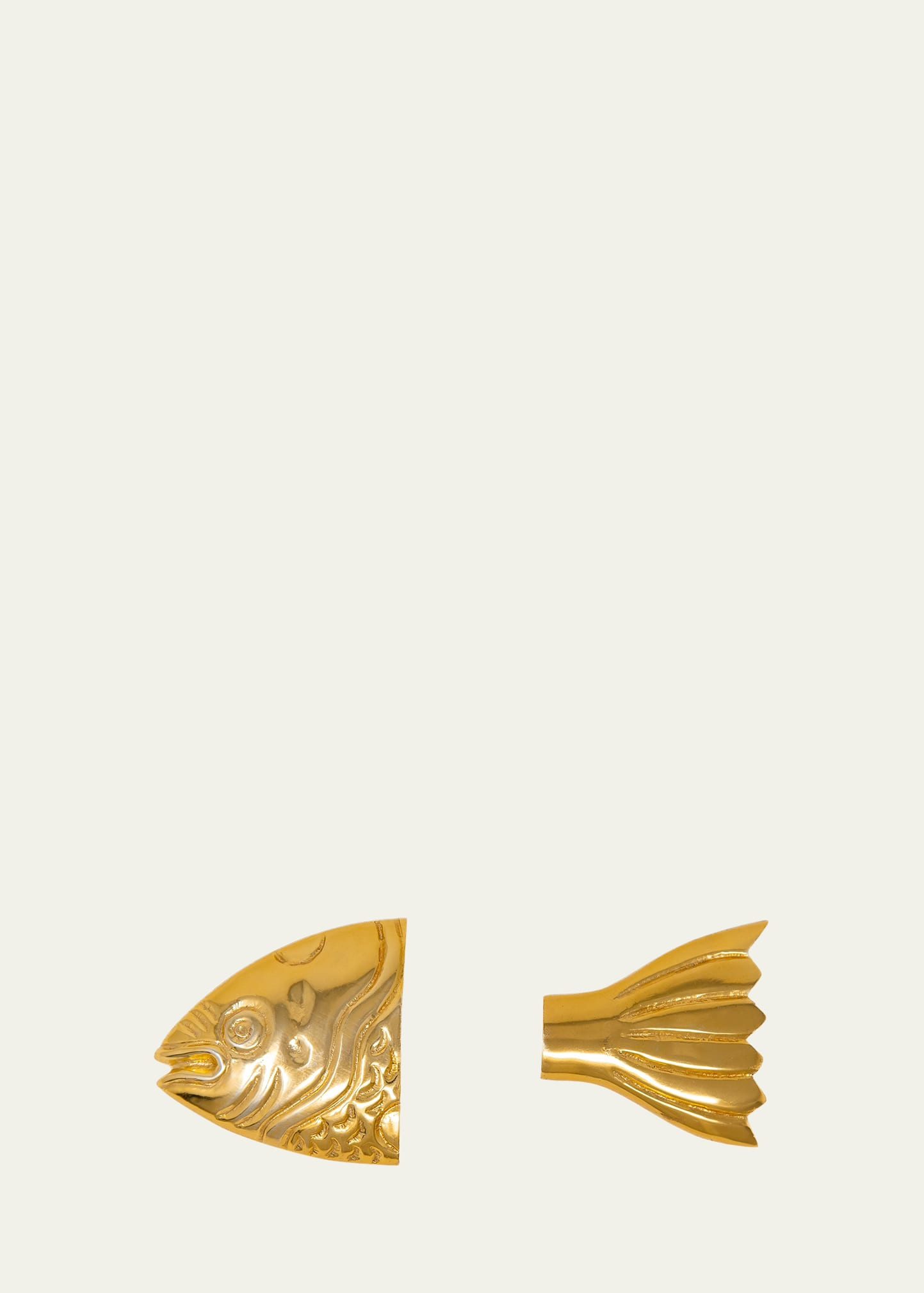 Peter Callahan Gold Metal Fish Head and Fish Tail Server 2-Piece Set | Bergdorf Goodman