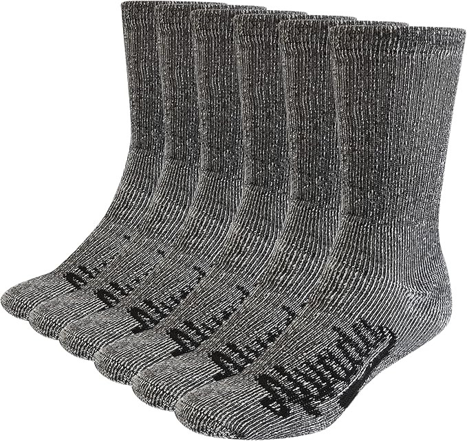 Alvada Merino Wool Hiking Socks Thermal Warm Crew Winter Boot Sock For Men & Women 3 Pairs | Amazon (US)