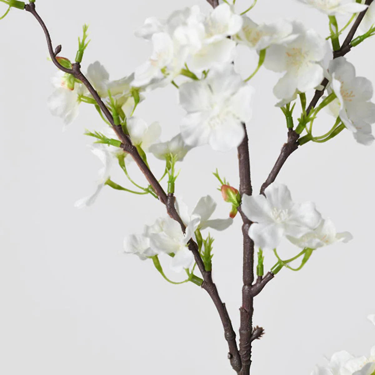 Creamy white Decorative Artificial Cherry Blossom(Pack of 1 Branch) | Wayfair North America