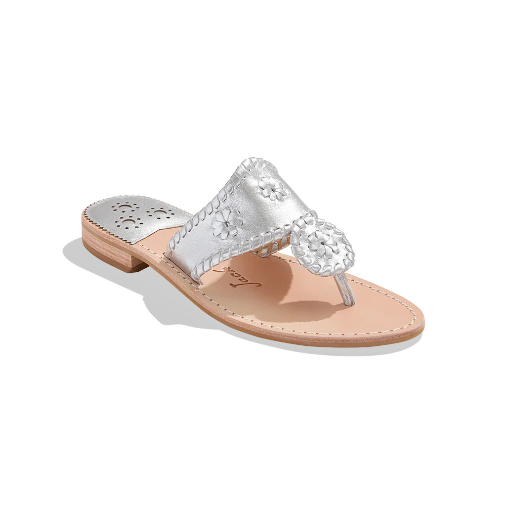Jacks Flat Sandal - Silver | Jack Rogers