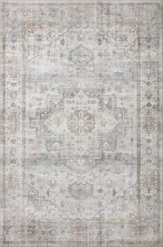 Loloi Heidi Collection HEI-02 Dove/Blush 7'-6" x 9'-6" Area Rug | Amazon (US)