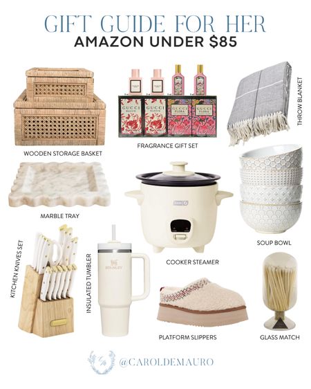 Shop this gift guide for your wife, girlfriend, sister, mom, and MIL including a storage basket, slippers, throw blanket and more!
#kitchenessential #homefinds #beautyset #giftidea

#LTKstyletip #LTKhome #LTKGiftGuide