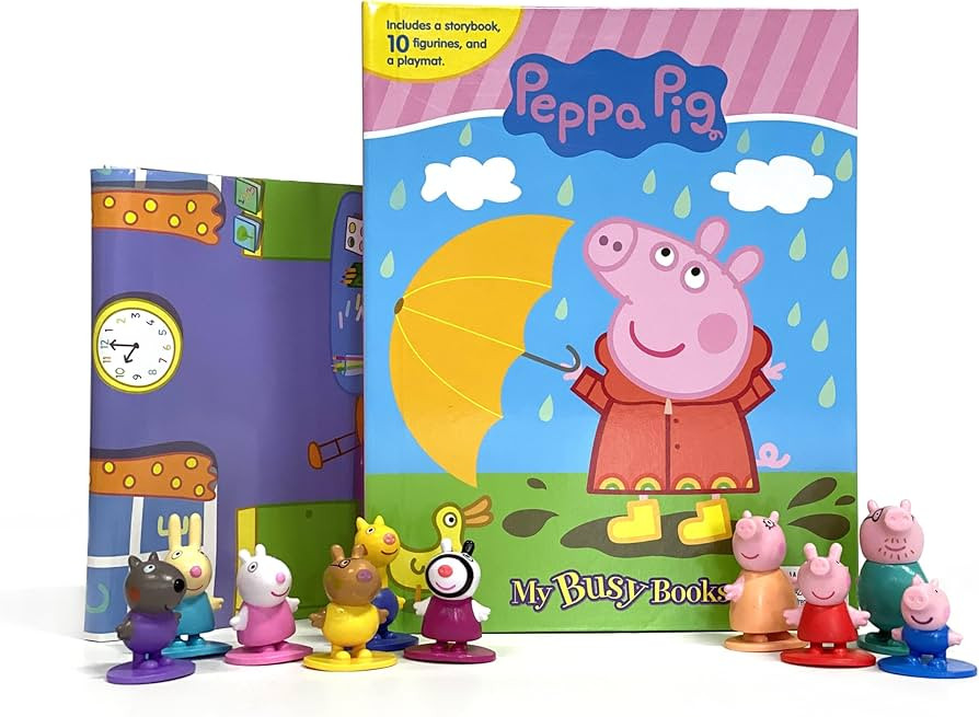 Peppa Pig My Busy Books - Storybook, 10 figurines, playmat | Amazon (US)