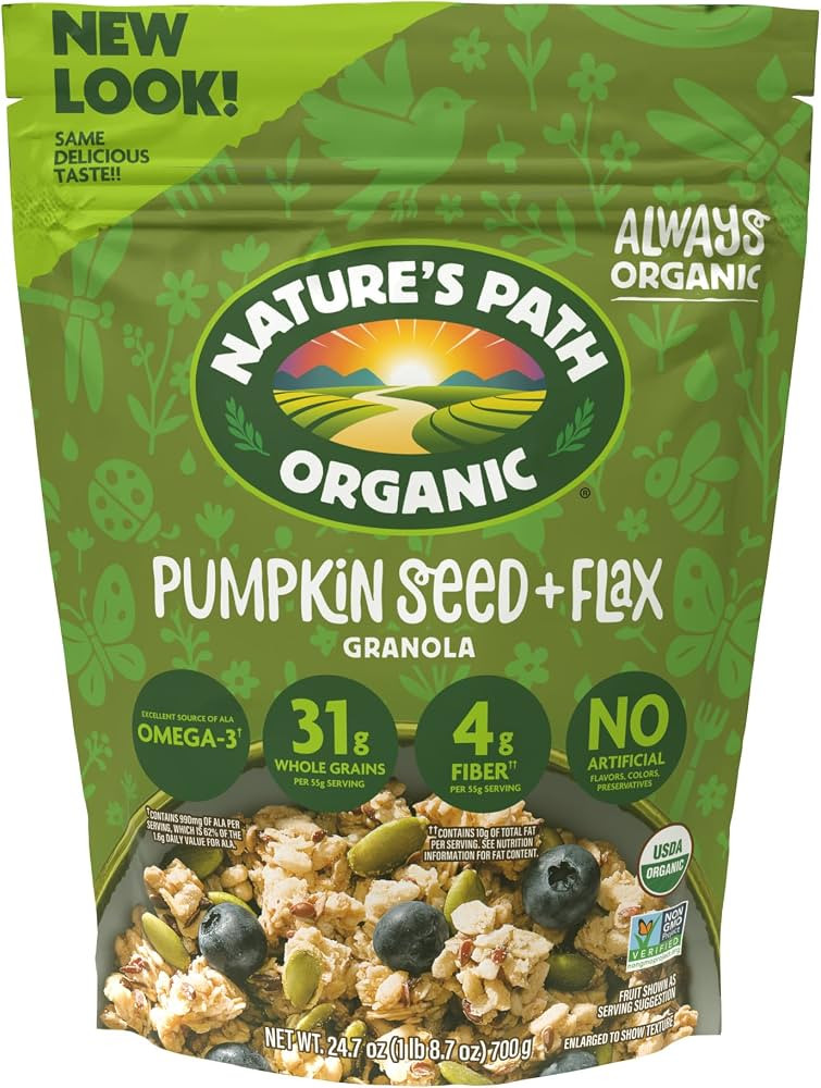 Nature's Path Organic Pumpkin Seed + Flax Granola, 24.7 oz (Pack of 1), Non-GMO | Amazon (US)