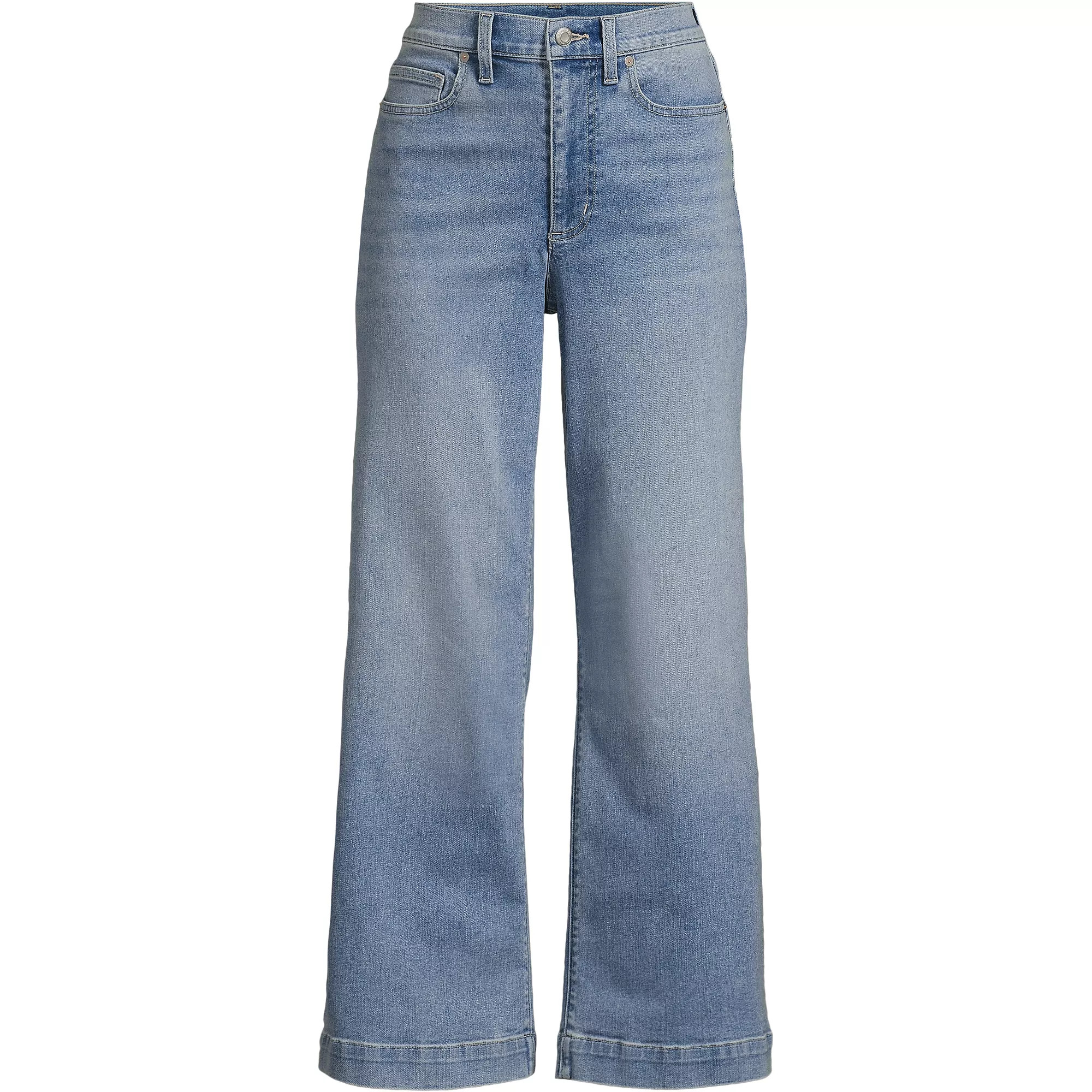 Women's Recover Denim High Rise Wide Leg Crop Jeans | Lands' End (US)