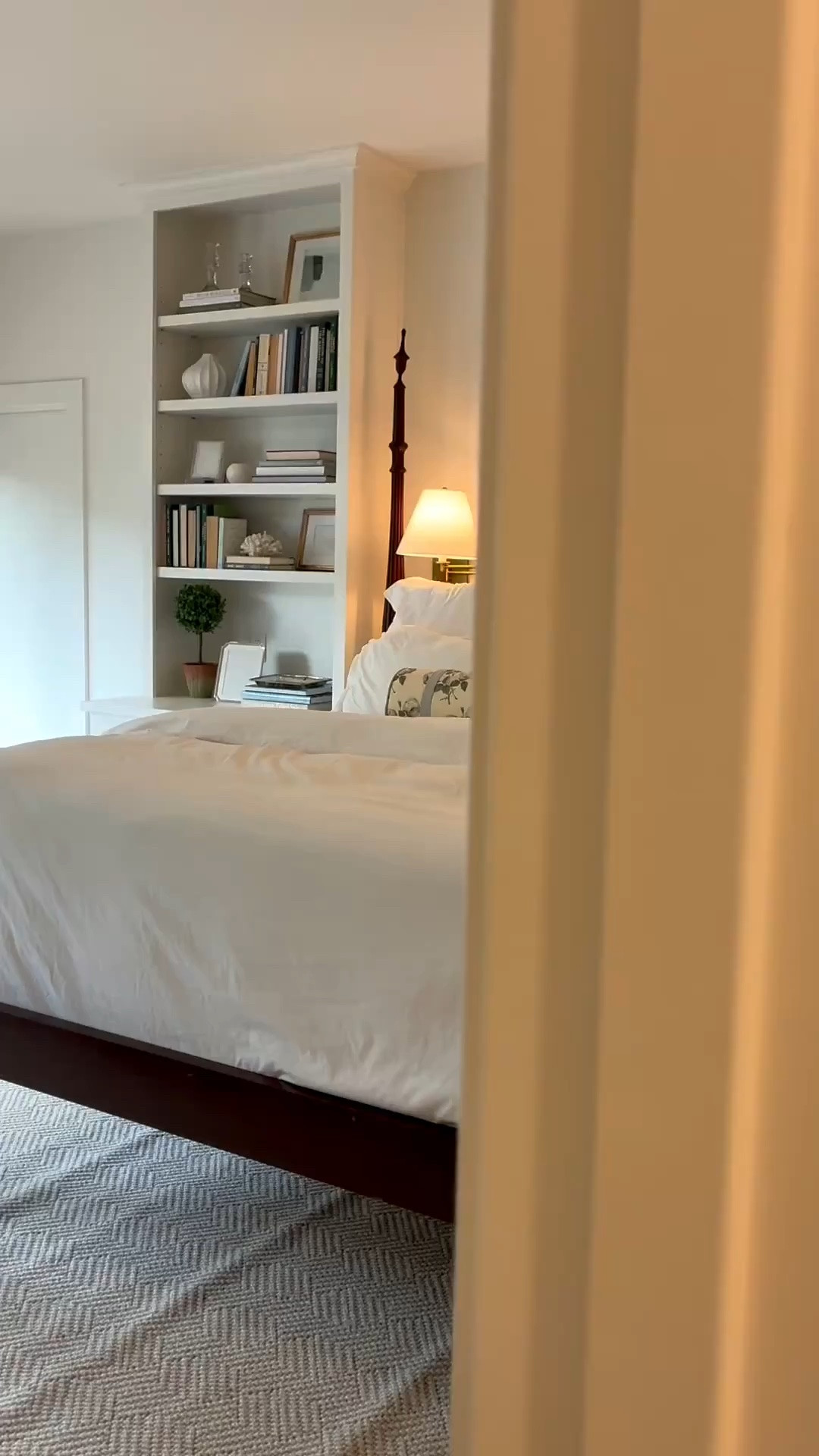 primary bedroom progress! Linking what I can! My bed was a Facebook market find so I can't link but found some similar looking options! I also can't link my sconces but there are so many similar options! Linked a few as well!