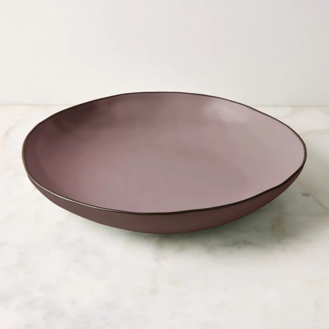 Recycled-Clay Stacked Organic Shallow Serving Bowl | Food52