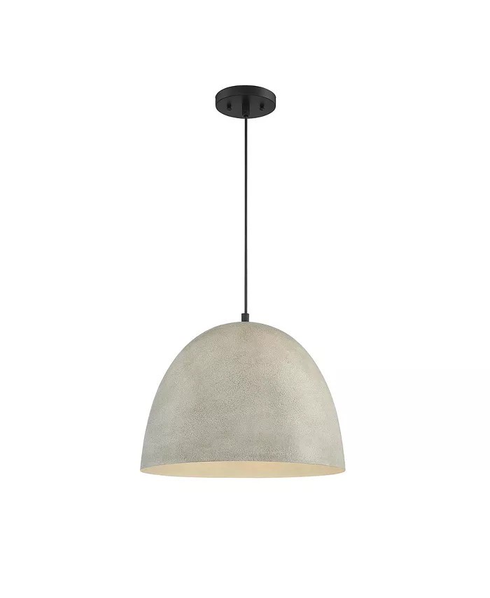 Trade Winds Carson Concrete Pendant Light in Matte Black | Macy's