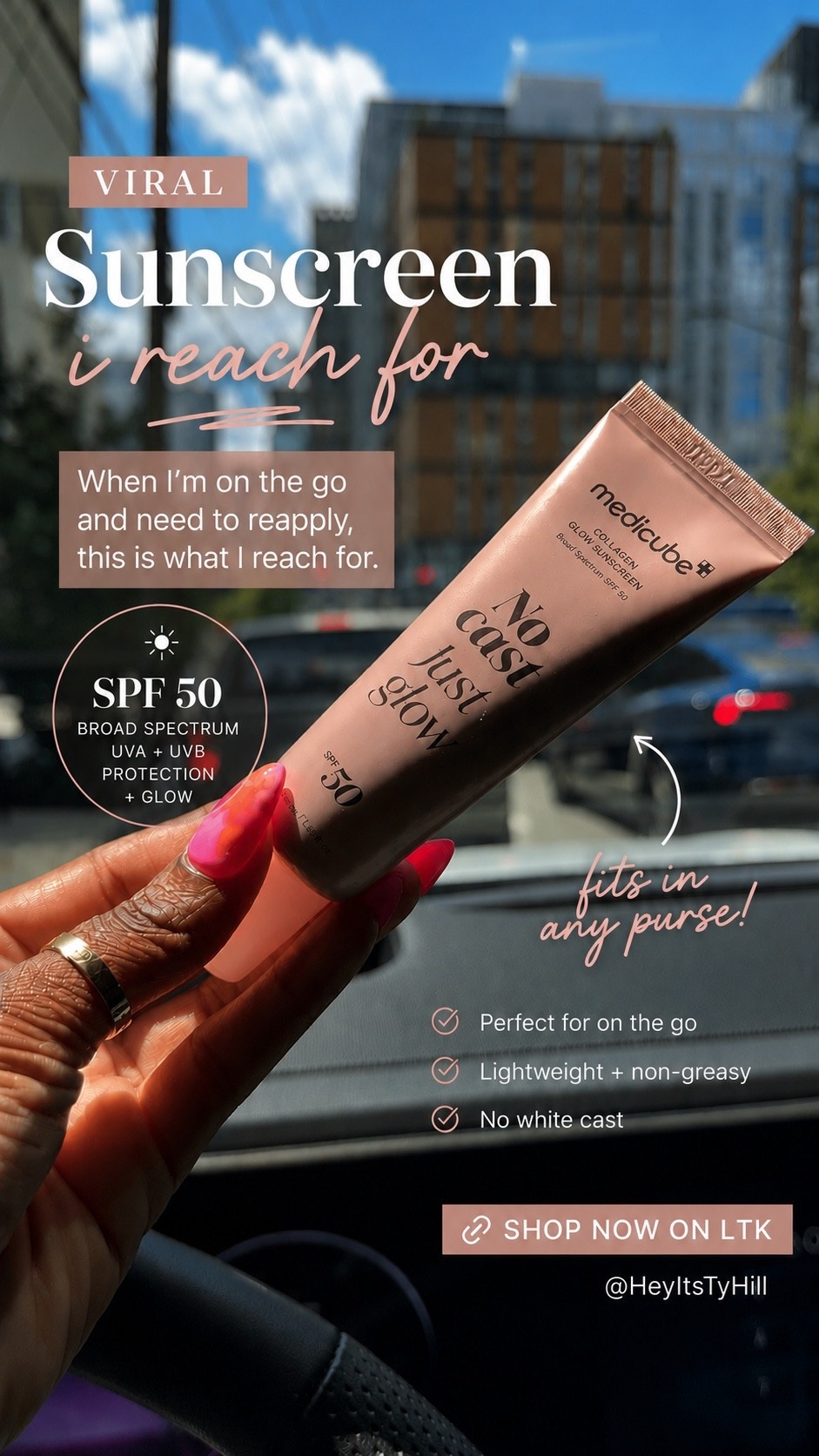 This viral SPF 50 sunscreen has officially earned a spot in my purse. ☀️✨ It’s the one I keep reaching for when I need to reapply on the go lightweight, glowy, and no white cast. Linked on my LTK! 💗

#LTKBeauty #LTKselfcare