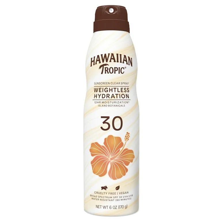Hawaiian Tropic Silk Hydration Weightless Spray Sunscreen 6 Oz, 30 SPF, 12 Hour Moisturization, W... | Walmart (US)