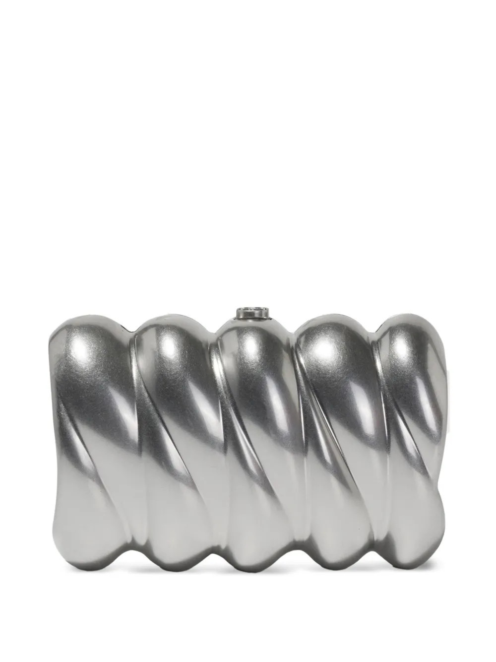 SIMKHAI Reya sculpted clutch bag - Silver | Farfetch Global