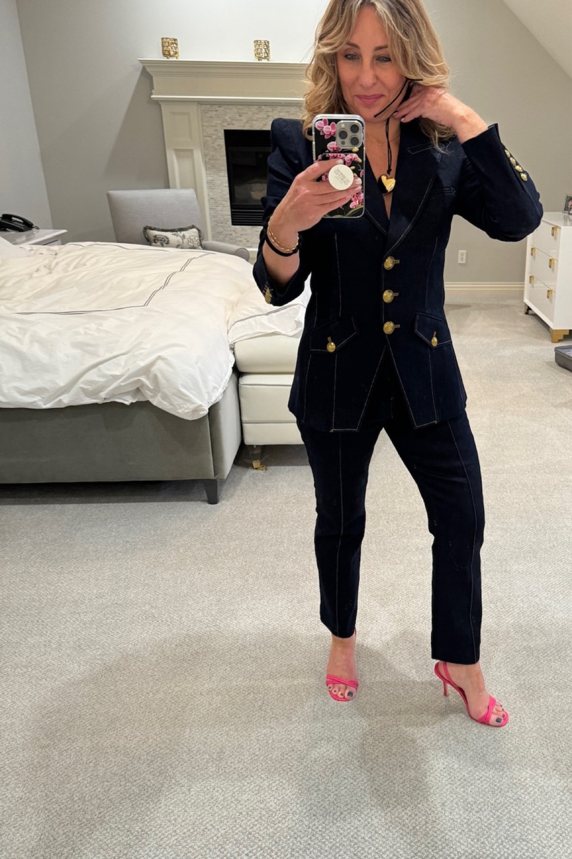 This was more of an outfit planning ootd. Truly, the playing around to see what works is a huge part of the process. Anywhoooo, this denim suit really walks that fine line of elevated casual. I’m wearing a 6 in both the blazer and the pants  

#LTKworkwear #LTKstyletip #LTKSeasonal