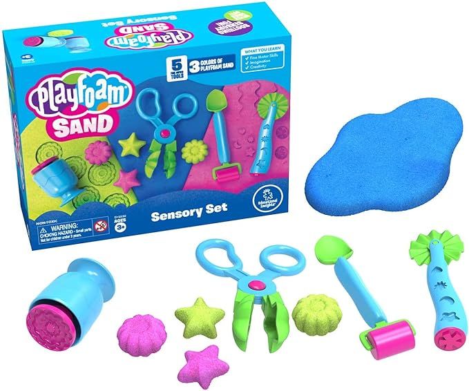 Educational Insights Playfoam Sand Sensory Set With Assorted Colors & 5 Tools, Play Sand, Sensory... | Amazon (US)
