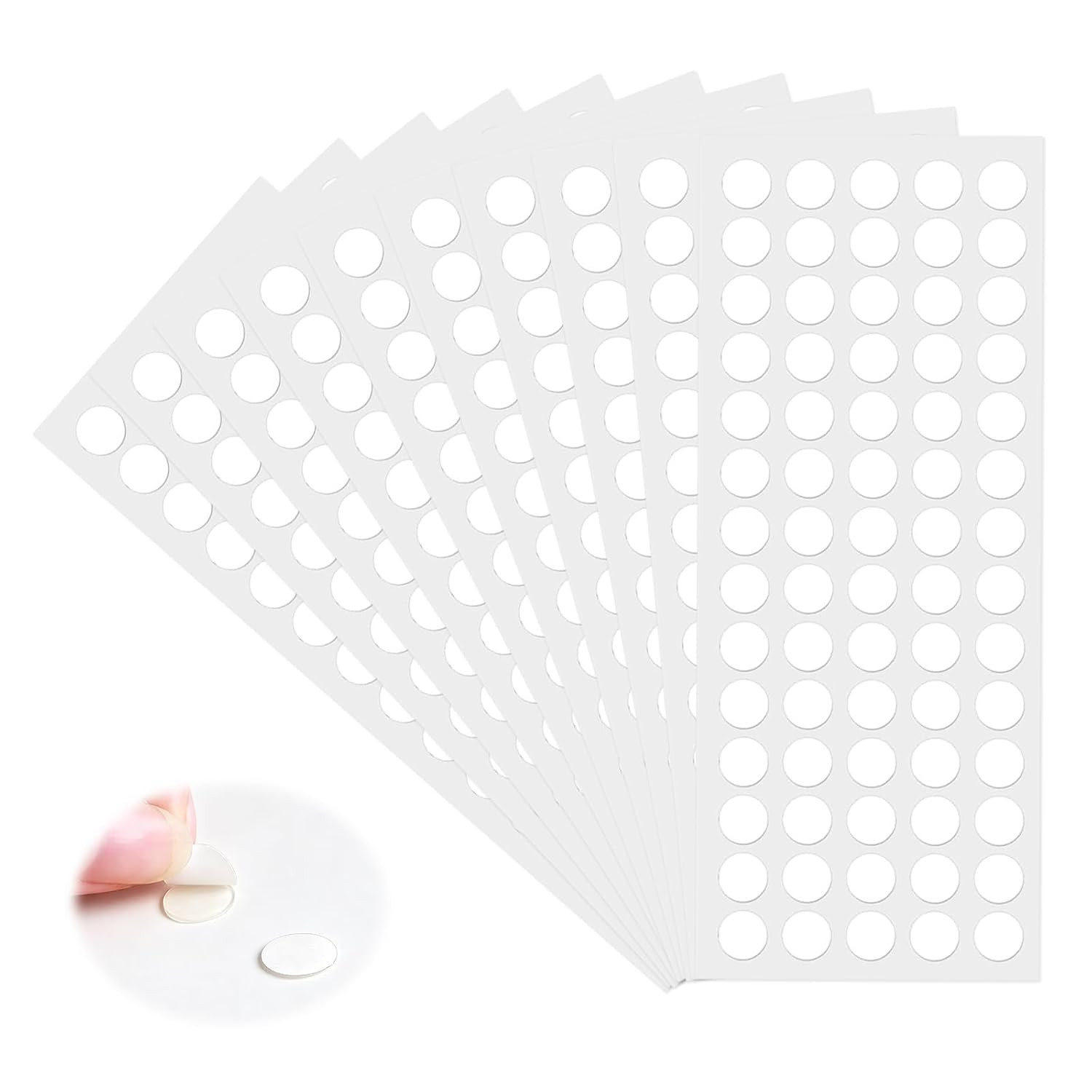 700Pcs Transparent Double-Sided Adhesive Dots, 6mm Diameter x 0.5mm Thick, Waterproof Removable Round Stickers for DIY Crafts, Festival Decor, Office & Home Use | Amazon (UK)