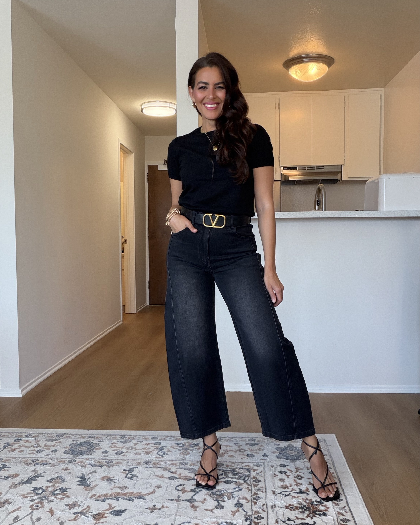 10% w/Code CROP10PANTS：4.19
Wearing a size 4 in barrel jeans and 6 straight jeans. I should have gotten one size Smaller.
I am 5’7” 130 pounds. Size s 

#LTKSaleAlert #LTKFestival #LTKOver40