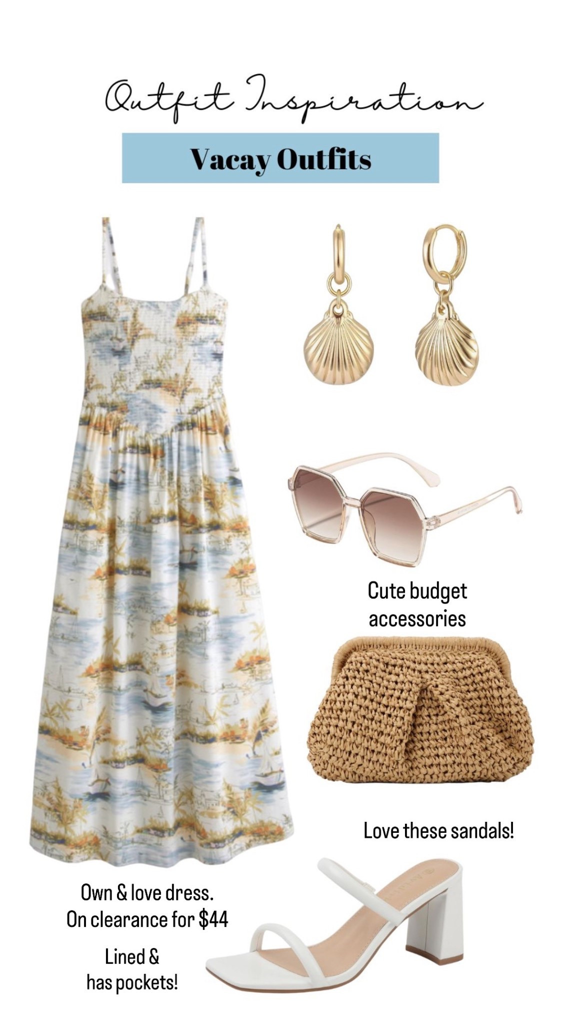 Comfy budget vacay outfit. Cotton @abercrombie dress. Lined and has pockets. Amazon budget accessories 

#LTKSaleAlert #LTKTravel