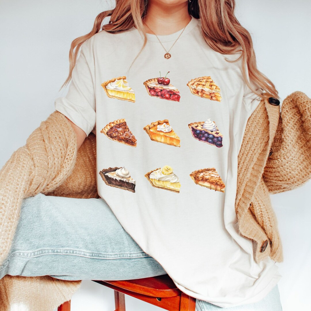 Pie Slice Thanksgiving Shirt, Pie Lover T-shirt, Here for the Pie, Baking Shirt, Friendsgiving Te... | Etsy (US)