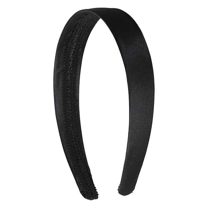 1 Inch Satin Hard Headband, Black | Fashion Hair Accessories for Women & Teens | Amazon (US)