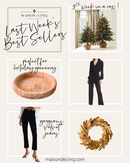 Last week’s best sellers include sooo many good finds like perfect  holiday outfits, and home and holiday decor on sale for Black Friday! 

#holidayoutfit #holidaydecor #homedecor #christmasdecor #velvetpants #jumpsuit #christmastree #wreath 

#LTKhome #LTKHoliday #LTKCyberWeek