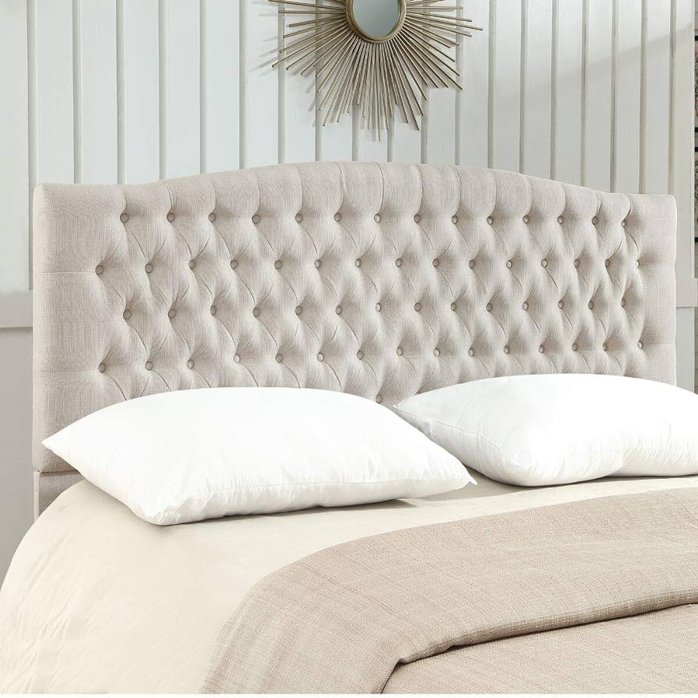 24KF Upholstered Tufted Button Linen Fabric Headboard,Comfortable Fashional Headboard King/CA Kin... | Amazon (US)