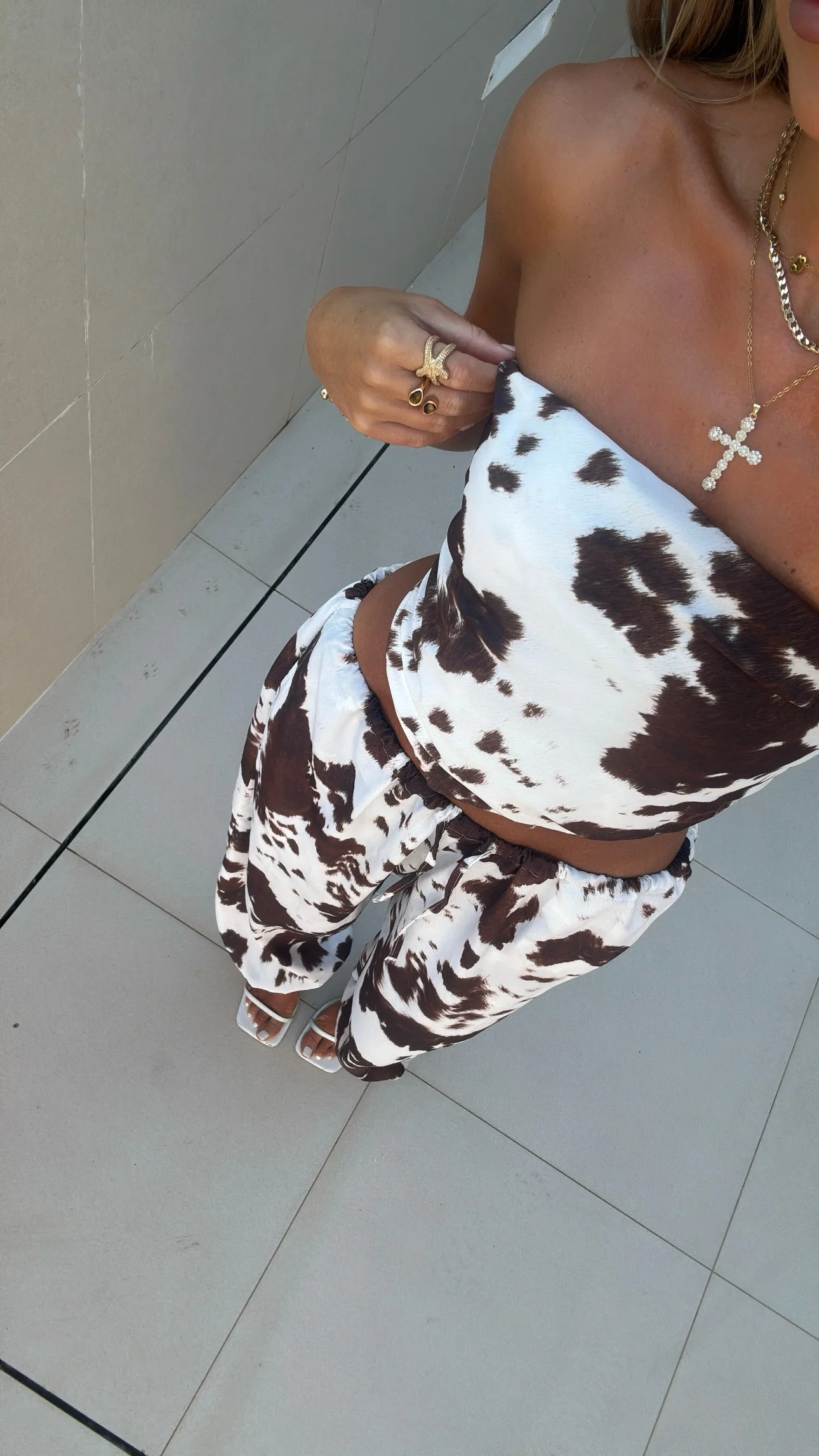 Texas Cow Print Bandana Top | Lola Rae Fashion