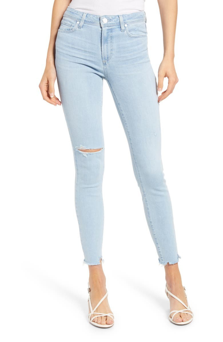Hoxton High Waist Fray Hem Ankle Skinny Jeans | Nordstrom | Nordstrom