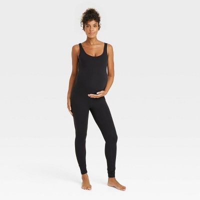 Sleeveless Long Unitard Maternity Bodysuit - Isabel Maternity by Ingrid & Isabel™ Black | Target