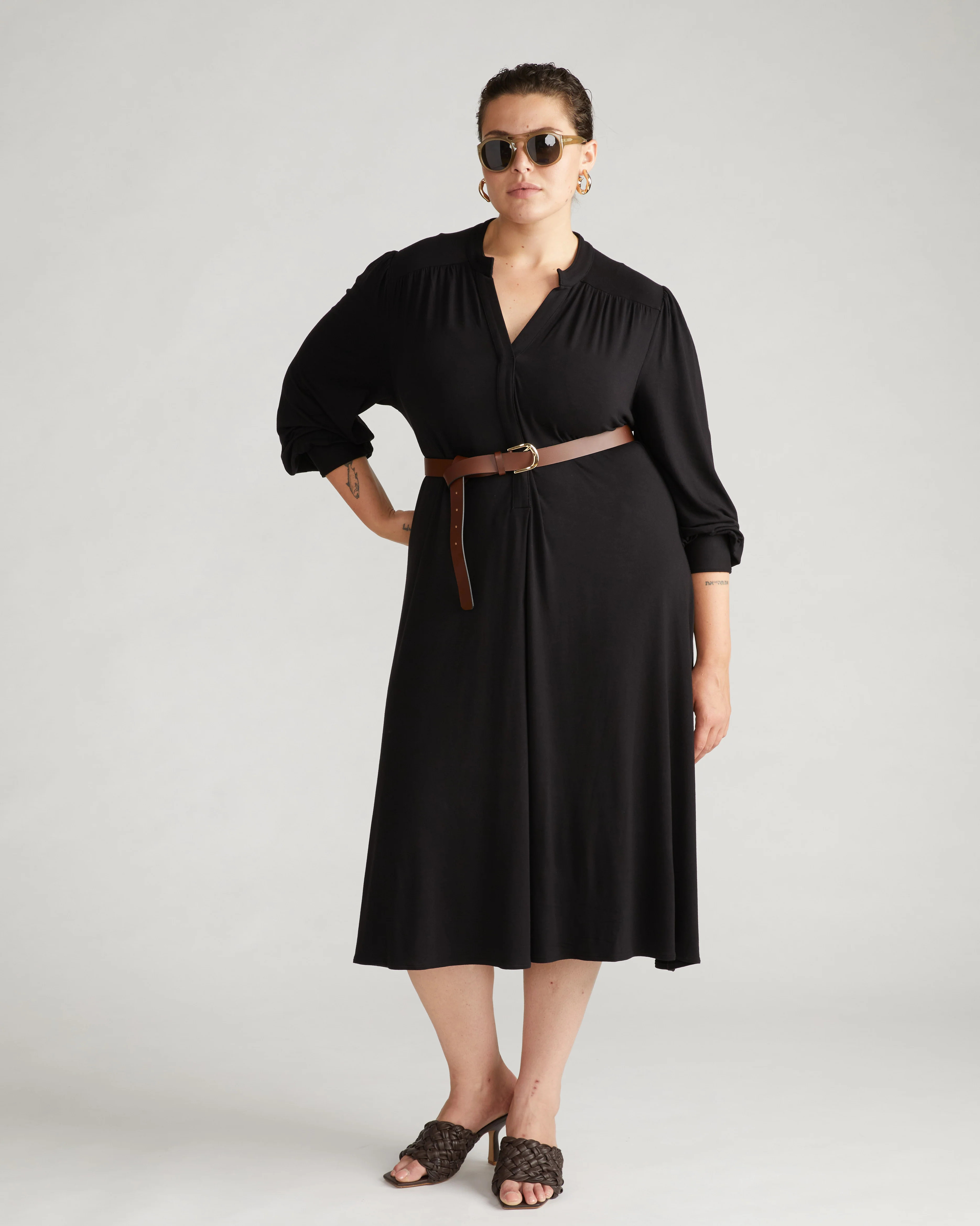 Gramercy Liquid Jersey Dress - Black | Universal Standard