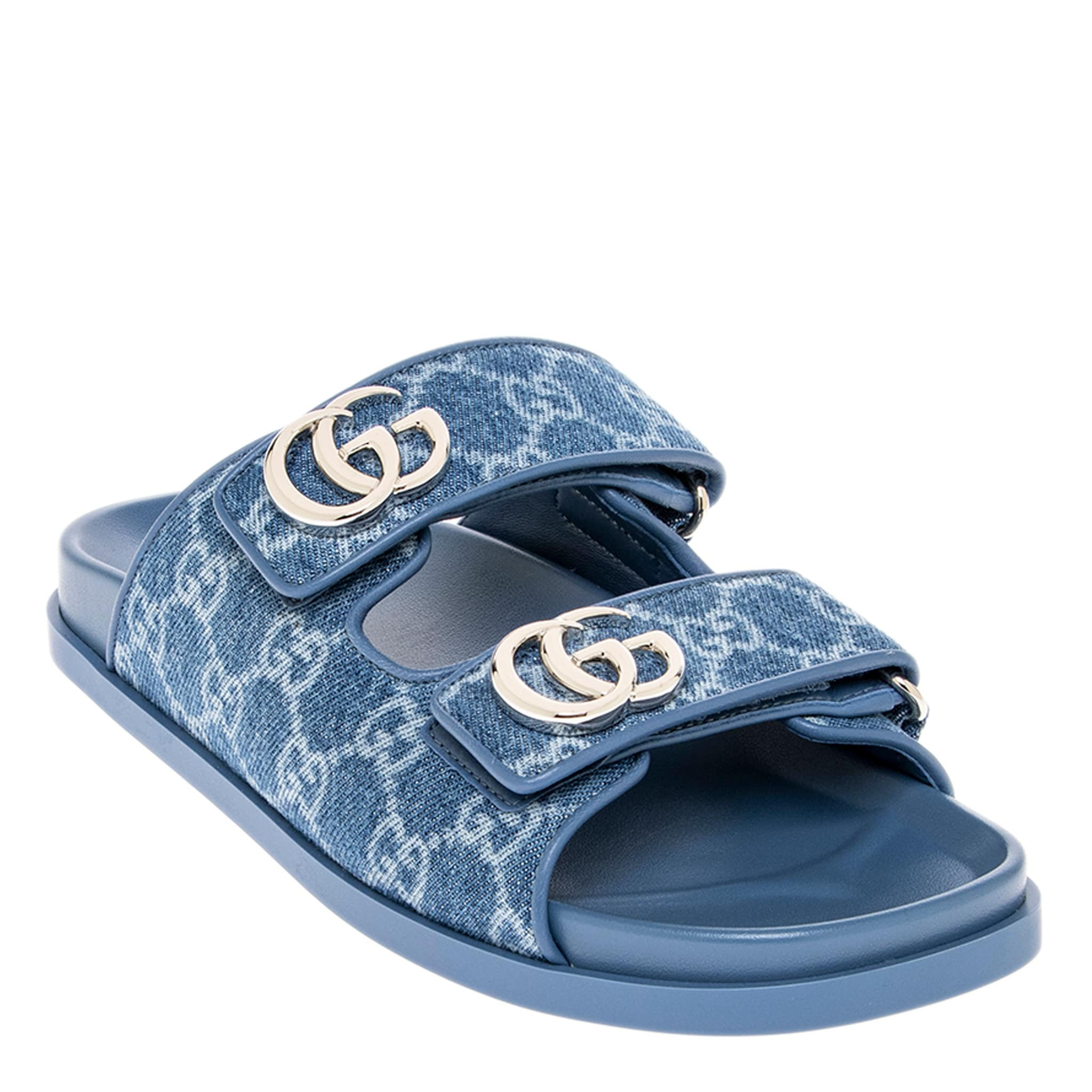 Gucci GG Denim Sandals | Overstock