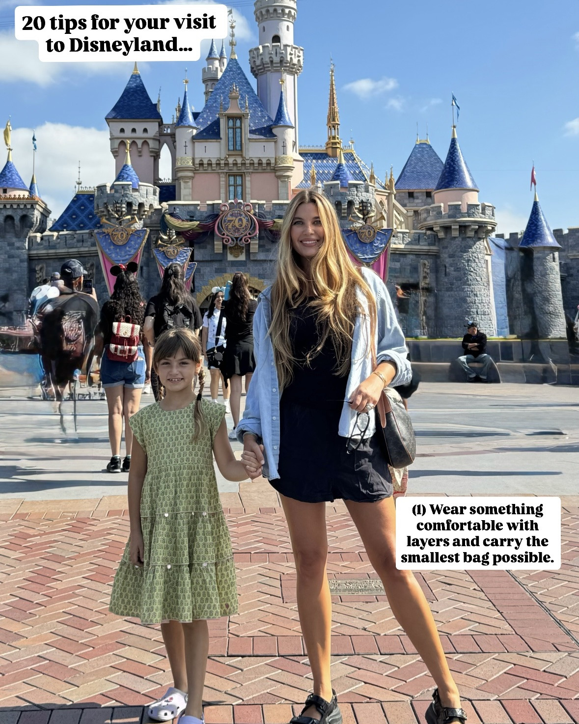 Disneyland Tips —
Denim Shirt: medium 
Red pullover: medium 
Glasses: past midnight icon in black 
Shorts: medium 
Tank: medium 
Hair: Sea Glass 
Sisley Bronzer
Gucci matte powder 
Wonderskin saddle lip liner 
Armani 503 lipstick 
Guerlain Daisy Nude lipstick 
Bag: Celine
Sandals: Chanel 
Green dress is by Pink Chicken and TTS

#LTKdayinmylife #LTKTravel #LTKBeauty