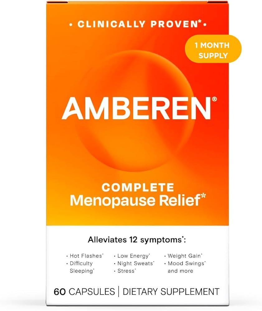 Amberen Menopause Supplement for Women, 60 Capsules, Clinically Proven, Helps Support Hormone Bal... | Amazon (US)