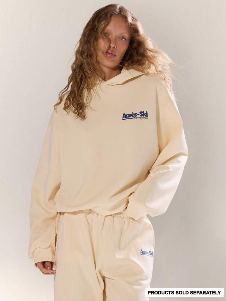 MUSERA Oversized Apres Ski Graphic Hoodie Coord Top Only Autumn Fall Winter Ski Vacation Christmas Lounge Holidays | SHEIN