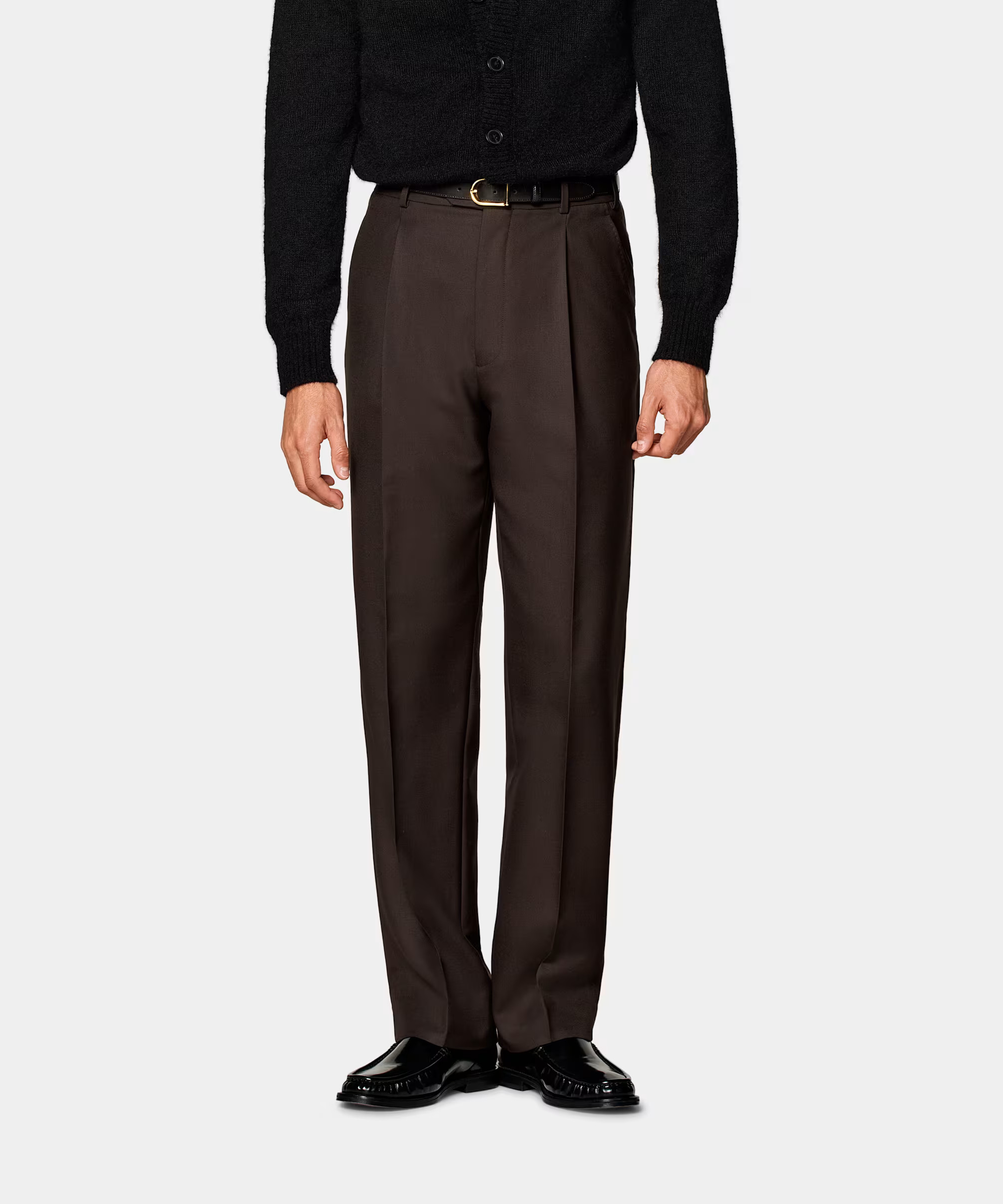 Dark Brown Wide Leg Straight Pants
                                            
                 ... | Suitsupply (US)