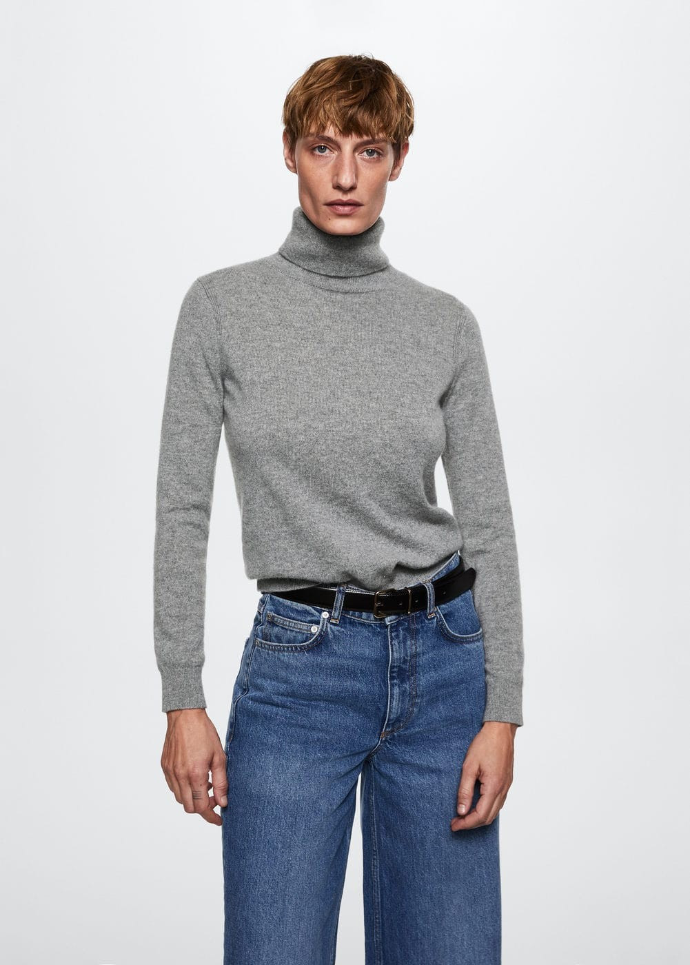 Pull-over 100 % cachemire col roulé -  Femme | Mango France | MANGO (FR)