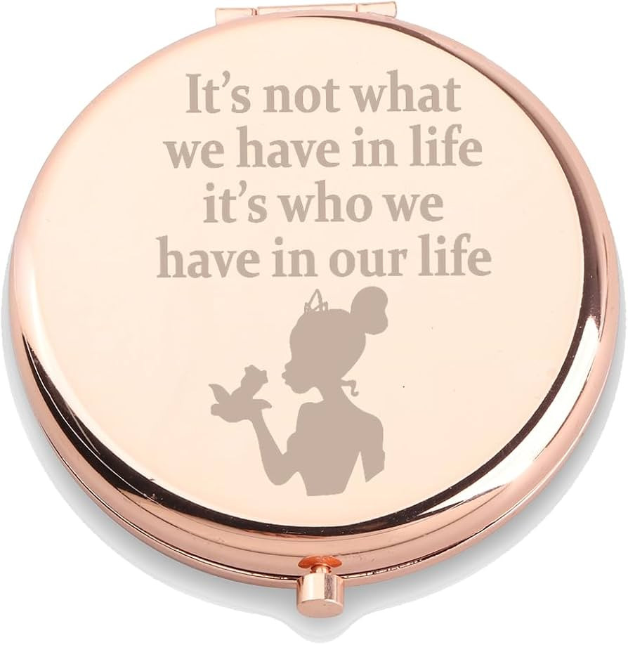 WUSUANED Princess Tiana Makeup Mirror It’s Not What We Have in Life It’s Who We Have in Our L... | Amazon (US)
