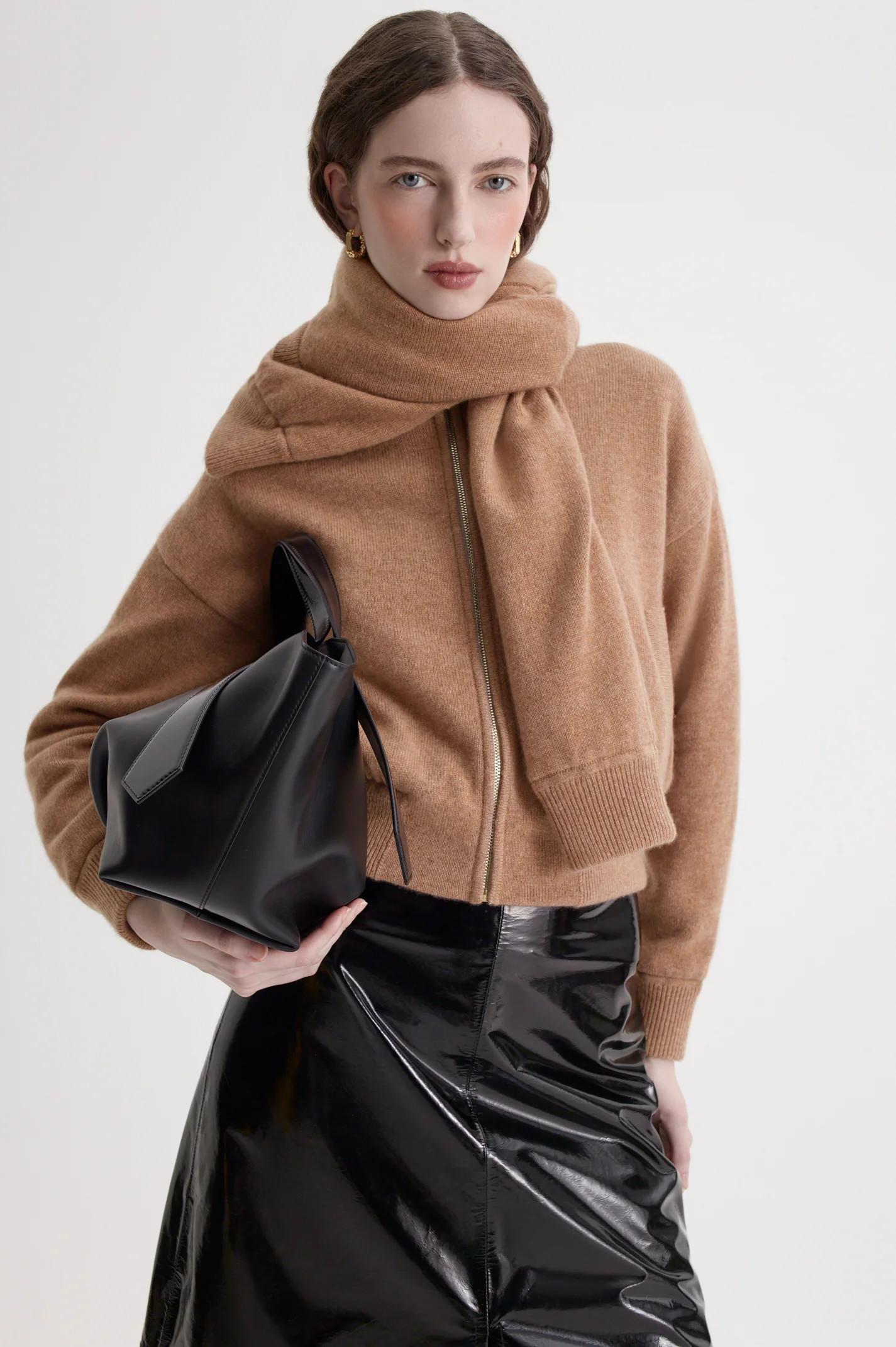 CASHMERE BOMBER - ALMOND - Scanlan Theodore | Scanlan Theodore