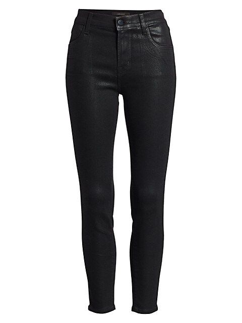 Alana High-Rise Coated Crop Skinny Jeans | Saks Fifth Avenue