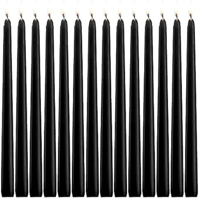 YIHANG Black Taper Candles - Set of 14 Dripless Candles - 10 inch Tall, 3/4 inch Thick - 7.5 Hour... | Amazon (US)