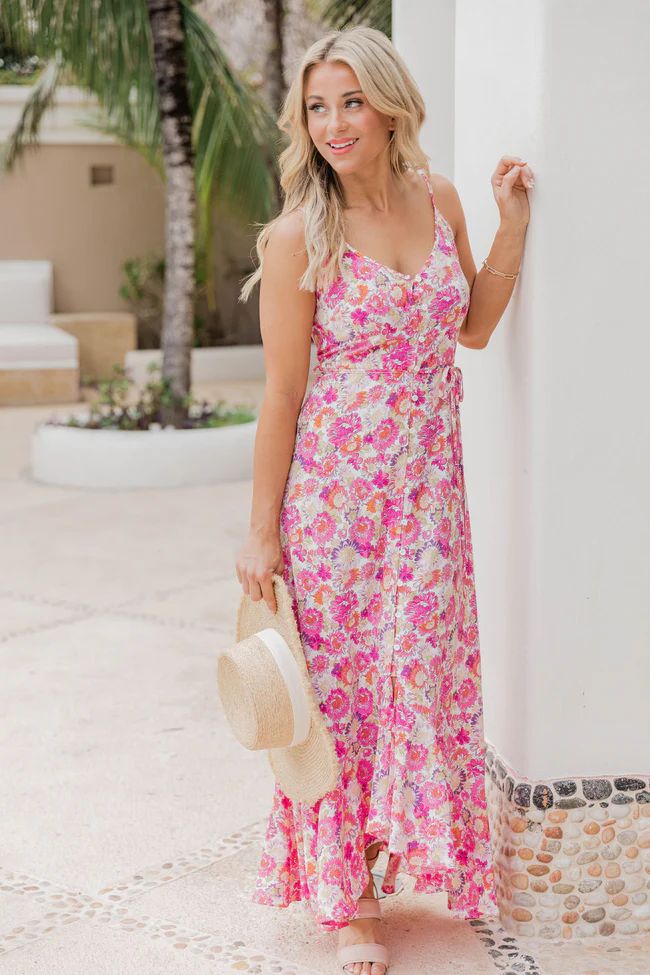 Heartbreaks Fade Pink Floral Maxi Dress | The Pink Lily Boutique