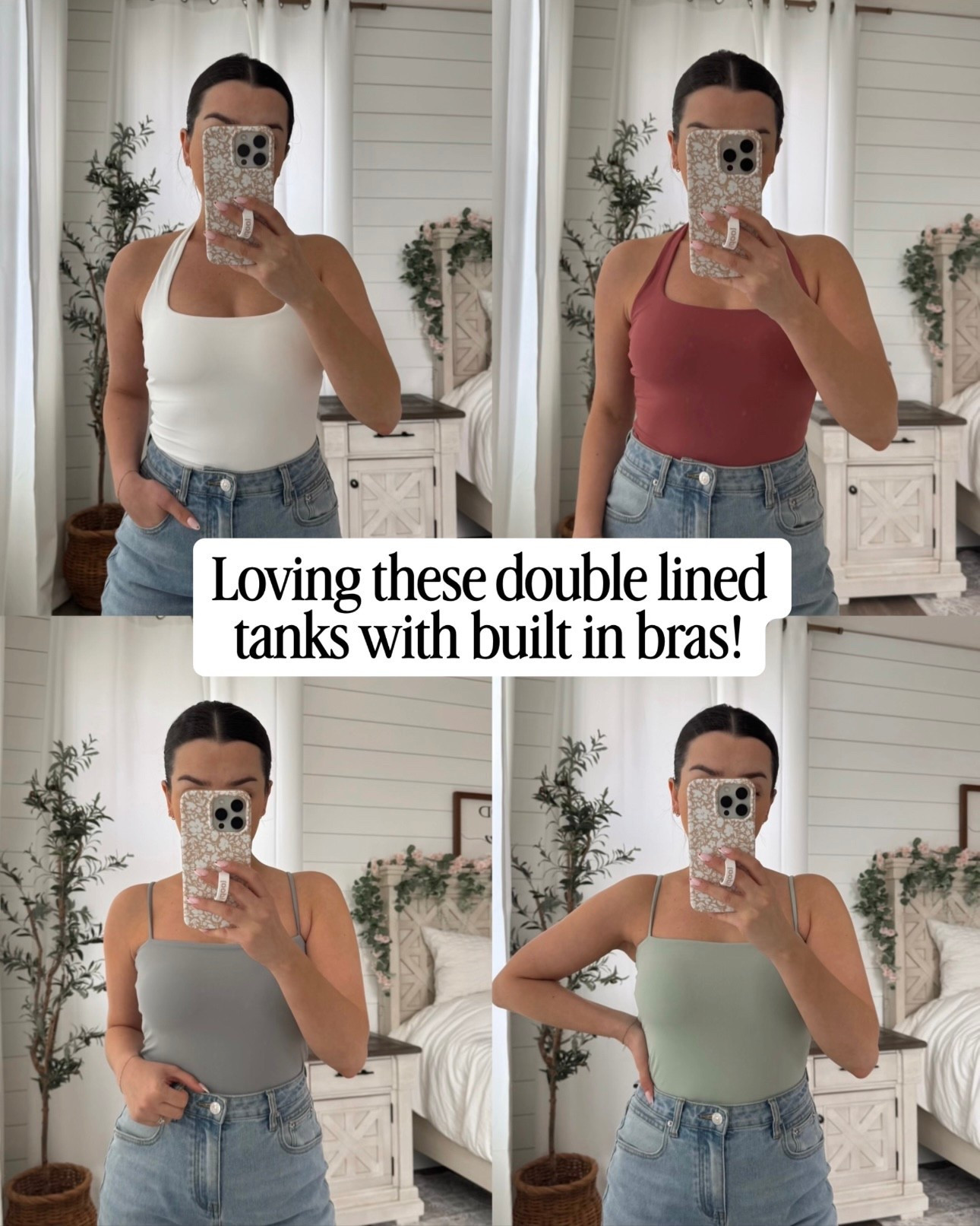 These are the perfect double lined tanks for summer! They come with built-in bras and there are so many color options!

double lined tank, built in bra top, seamless cami, comfy basics, everyday layering, color options, sculpting tank, wardrobe staple, amazon fashion find, soft stretch top

#LTKSaleAlert #LTKBeauty #LTKootd