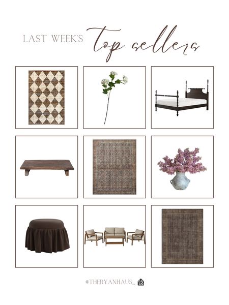 Last week’s top sellers! So many finds that I absolutely love too—almost all of these can be found in our homes. This affordable patio set from Walmart was a top seller (the texture and color is so good) and it’s right around $500. Love this skirted ottoman, and both of these faux florals are two of my favorites this season. 

#LTKhome #LTKstyletip