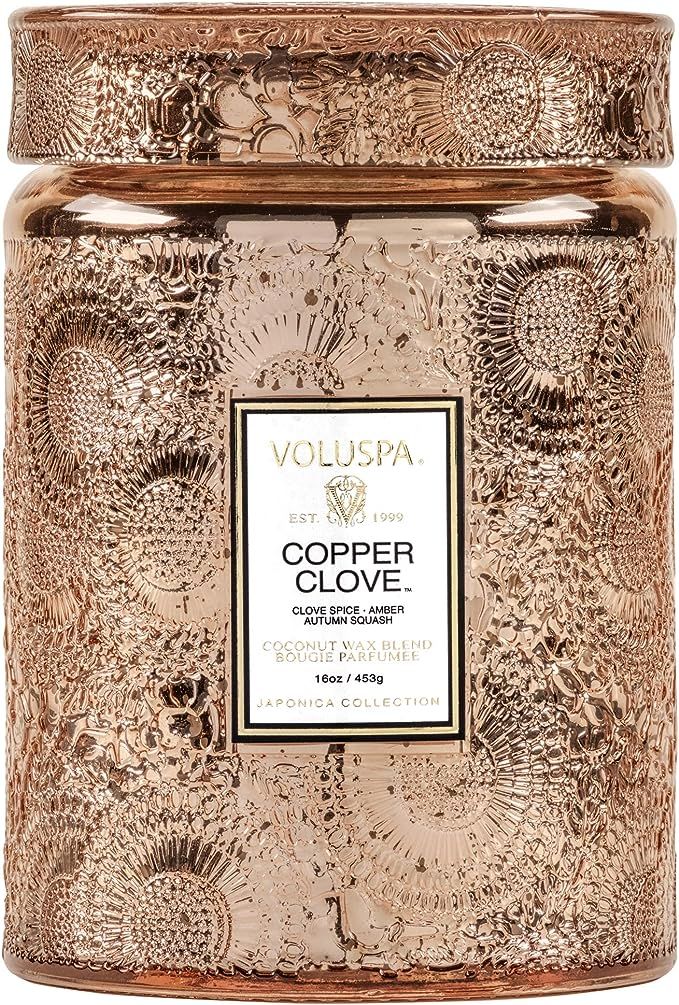 Voluspa Copper Clove Large Jar Candle | 18 Oz | All Natural Wicks and Coconut Wax for Clean Burni... | Amazon (US)