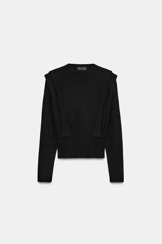 SHOULDER PAD KNIT JUMPER | Zara US