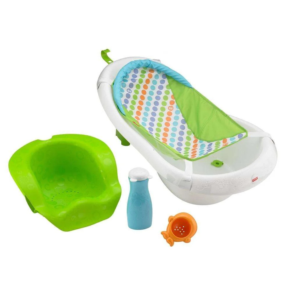 Fisher-Price 4-in-1 Sling Seat Convertible Baby Bath Tub, Green. | Walmart (US)
