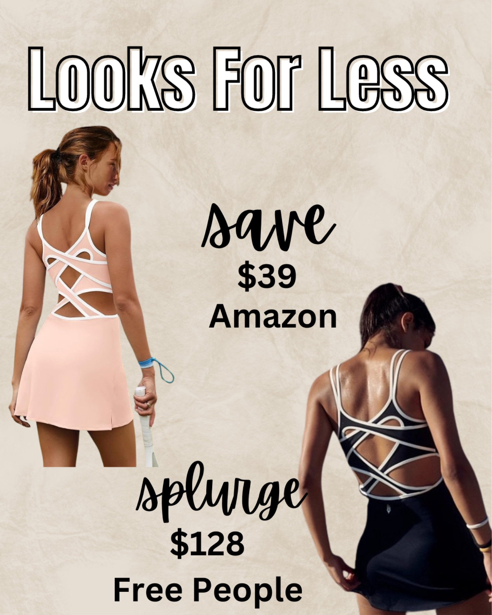 Get The Look For Less!! 

Save vs splurge | Get the look for less | free people | never better dress | pickle ball dress | Onda drop waist tube mini | athletic wear | activewear | active dress | golf dress | tennis dress | pickleball dress | summer fashion | summer dresses 

#LTKU #LTKFindsUnder50 #LTKActive
