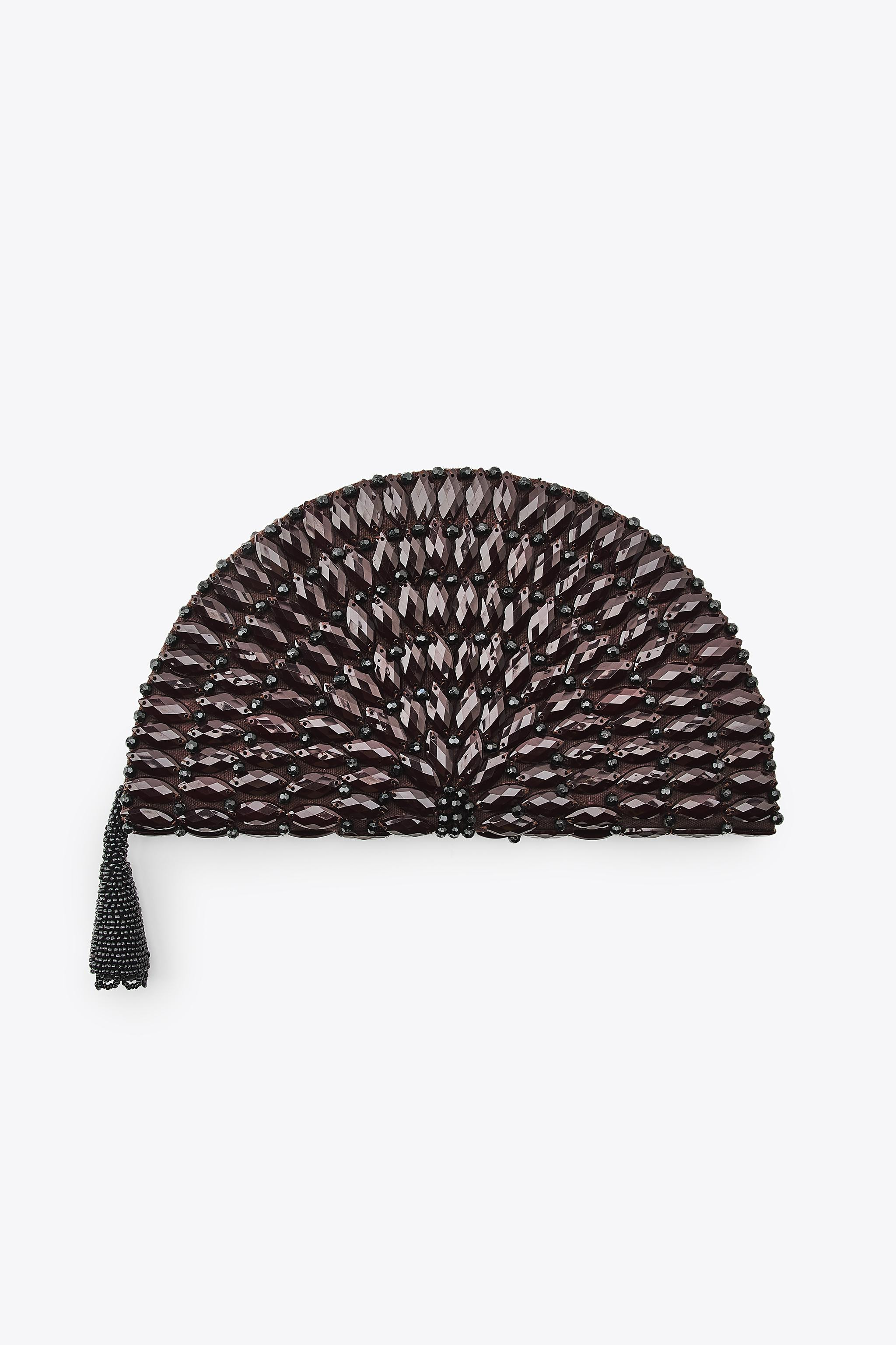 BEADED FAN BAG | Zara UK