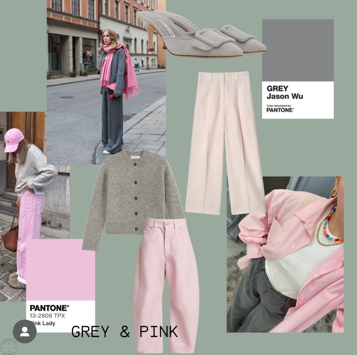 Color combination: grey & pink
#ltk