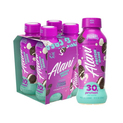 Alani Nutrition Fit Protein Shakes Cookies & Cream Non-Caffeinated - 12 fl oz/4pk | Target