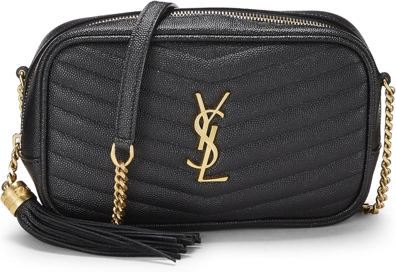 Amazon.com: Yves Saint Laurent, Pre-Loved Black Quilted Leather Lou Camera Bag Mini, Black : Luxu... | Amazon (US)